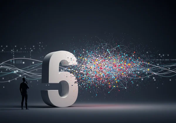 Person looking at a complex, personalized data visualization