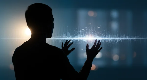 Person looking at a visual representation of their AQ score