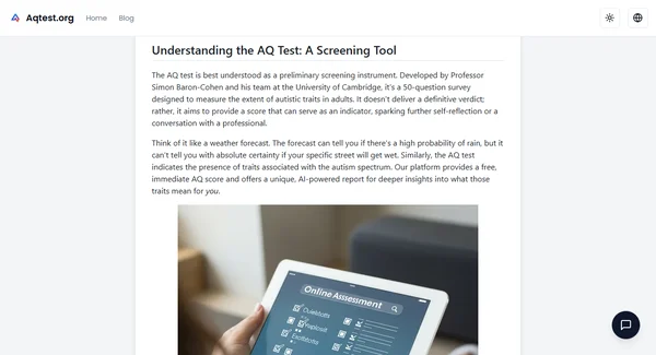 AQ Test vs. Diagnosis: Understanding Key Differences
