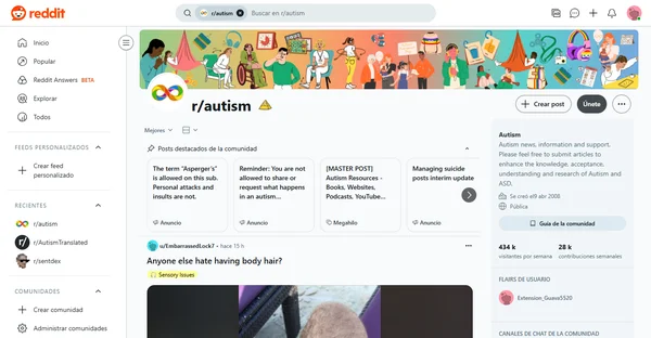 Reddit r/autism
