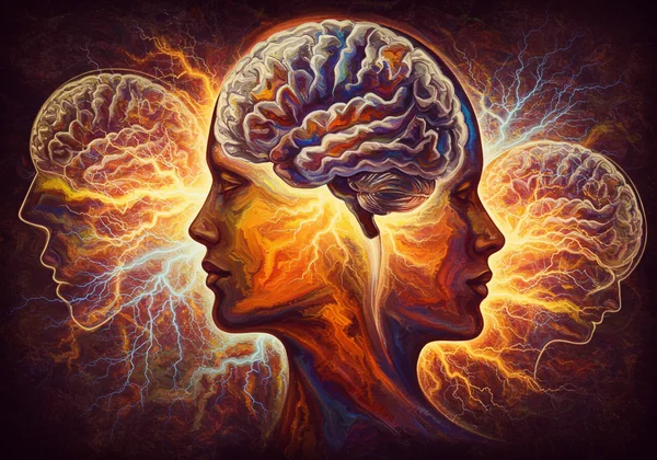 Diverse brains and thought processes representing neurodiversity