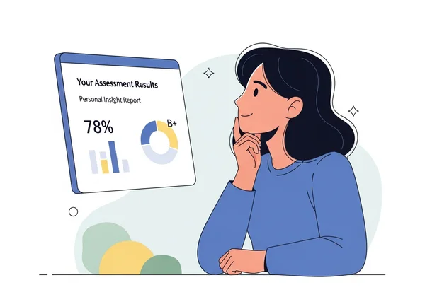 Person reflecting on online AQ test results