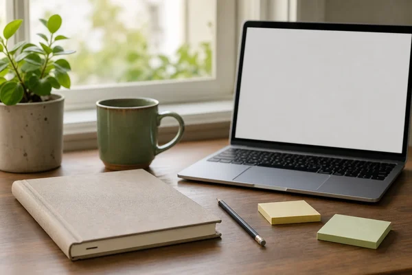 Calm desk with autism notes