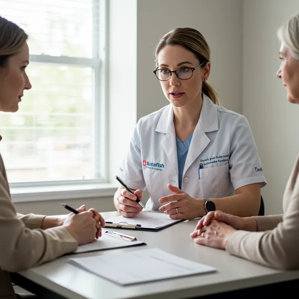 Healthcare professional conducting a formal autism assessment