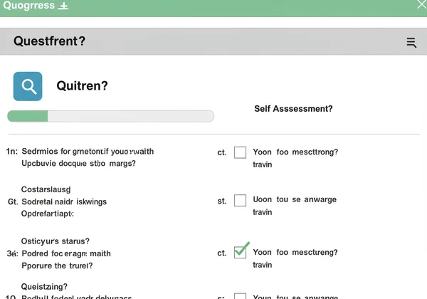 Digital interface of the AQ test questionnaire